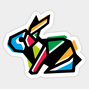 Rainbow Anigami Bunny Sticker